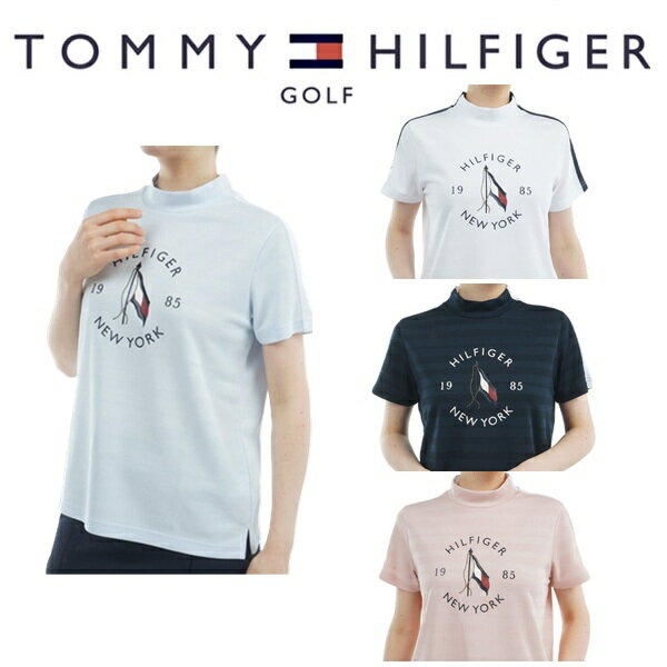 乐天商城 - トミーヒルフィガー ゴルフレディース サークルロゴ 半袖モックネックシャツ TOMMY HILFIGER THLA522 2025年春夏モデル