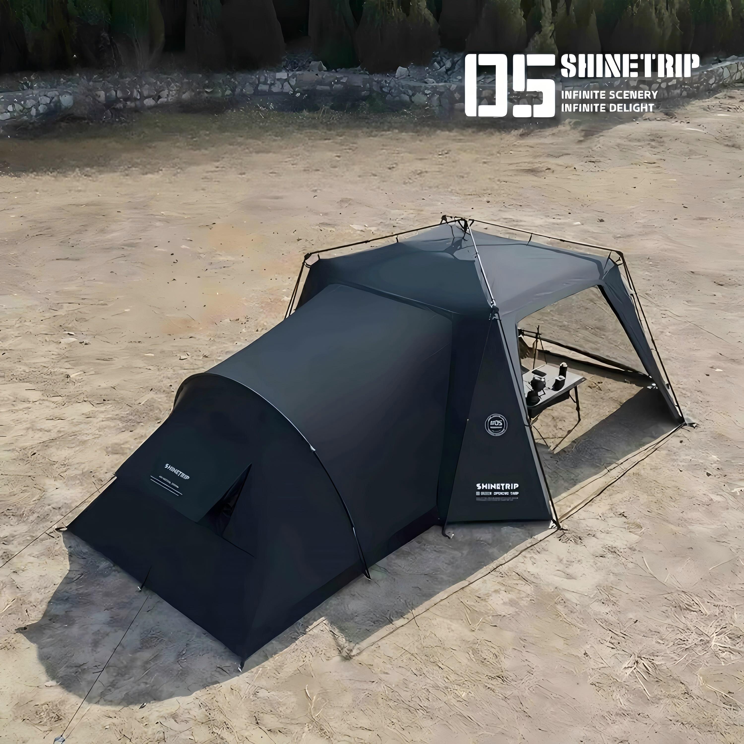 Rakuten - ワンタッチタープテント 大型 多人用 設営簡単 【天幕付き UVカット 遮光 遮熱】 サンシェード 強化フレーム 軽量 防虫対策 耐火難燃 防水撥水 公園 登山 キャンプ用