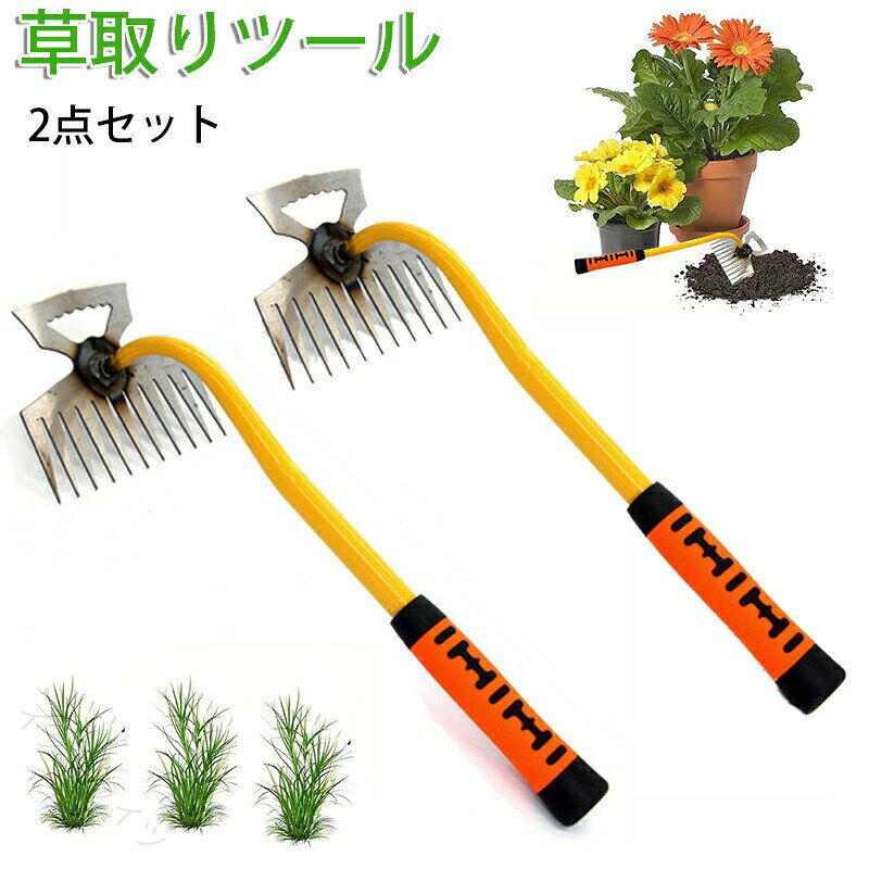 草抜き 雑草抜き くわ 芝生 雑草抜きツール 2点セット ステンレス鋼 両用ハンド ガーデン ツール 雑草ブラシ トンガリタイプ 隙間雑草ブラシ 草取り 雑草取り 草抜き道具 雑草取り器具