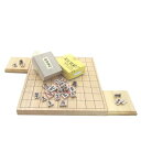 木製将棋盤フルセット 芳香と明るい色目の桧(ヒノキ)1寸卓上接合将棋盤とハッキリ太字の特選将棋駒に駒台付