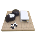 囲碁盤セット 新桂10号卓上接合碁盤と新生松碁石(約10mm厚)とP碁笥銘木特大