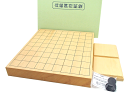 木製将棋盤セット 本榧に次ぐ ヒバ15号卓上接合(ハギ)将棋盤(約4cm厚)木のクセが比較的少ない松竹ランクにヒバ駒台付き