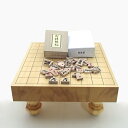 木製将棋盤セット ヒバ2寸足付接合将棋盤に昔懐かしい楓漆書き将棋駒桐駒箱入り