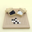 囲碁盤セット 新桂13路碁盤(裏面将棋盤)約3cm厚と新生碁石竹(約9mm厚)とミニ角ケース