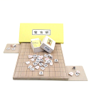 木製将棋盤3点セット 新桂7号折将棋盤と人気ナンバー1の優良押し将棋駒に囲碁ラボオリジナル駒台付き