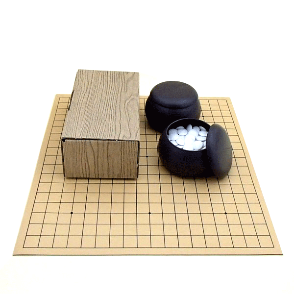 囲碁盤セット ゴム盤の碁盤 日本棋院取扱 とP碁笥・碁石 約6mm 普及セット