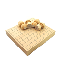 木製将棋盤 これって便利!ヒバ2寸卓上・足付き兼用接合将棋盤