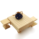 ミニチュア高級将棋セット 精巧な本格的ヒバ15号足付将棋盤セット(駒台・駒袋付き)