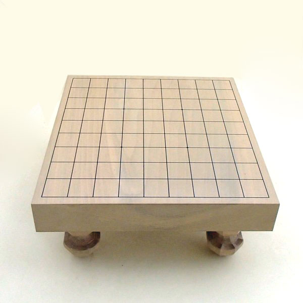 木製将棋盤　北海道産　本桂2寸足付一枚板将棋盤　竹