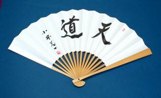 安心真心サービスの囲碁ラボの囲碁扇子　棋士揮毫太骨囲碁扇子　小林光一　天道（てんどう）タトウ紙付　日本棋院囲碁ラボ支部｜アングル2