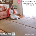 い草 ラグ マットレス 与那国 約 261×352cm 江戸間 6畳 3枚合わせ 防音 裏面 不織布 裏貼 加工 抗菌 防カビ カーペット ウレタン入り ブラウ...