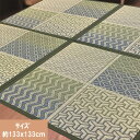 【約133cm×133cm 送料無料 天然素材の国産上敷『式部』裏張り加工 除湿 抗菌 消臭 畳の日焼け防止 涼しい い草 いぐさ い草 ござ 茣蓙 御座 上敷き ブルー