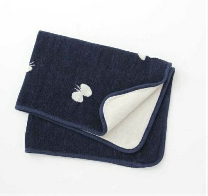 KLIPPAN クリッパン シュニールコットンブランケット ミニ 70×90cm / choucho ネイビー ミナ ペルホネン 正規取扱店 [2]