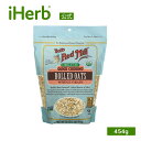 Bob 039 s Red Mill オーガニック クイッククッキング ロールドオーツ 【 iHerb アイハーブ 公式 】 ボブズレッドミル オート麦 オートミール シリアル 全粒穀物 454g