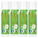 Sierra Bees オーガニック リップバーム 【 iHerb アイハーブ 公式 】 シエラビーズ リップクリーム リップ 無添加 クルエルティフリー USDAオーガニック認証 サステナブル ミントバースト 4個入り