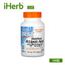 【マラソン期間限定MAX P20倍】Doctor's Best R-リポ酸 【 iHerb アイハーブ 公式 】 ドクターズベスト アールリポ酸 アルファリポ酸 αリポ酸 RLA 安定型 バイオエンハンスド Na-RALA ビオチン サプリメント サプリ ベジカプセル 100mg 180粒 その1