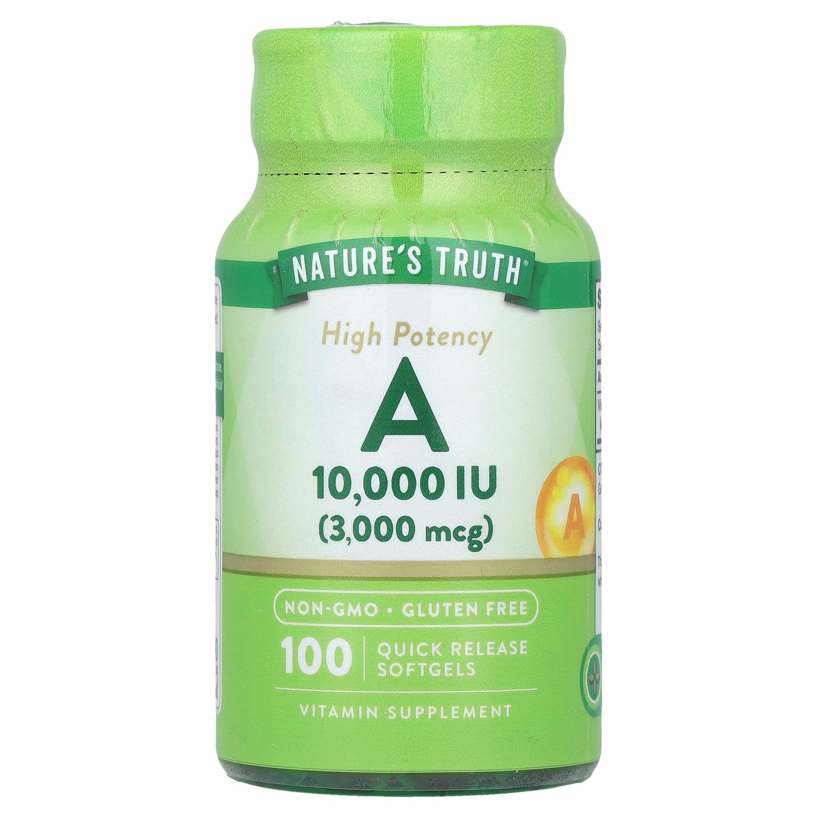 Nature's Truth ビタミンA 【 iHerb アイハーブ 公式 】 ネイチャーズトゥルース ビタミン サプリメント サプリ カプセル 10,000IU 3,000mcg 100粒