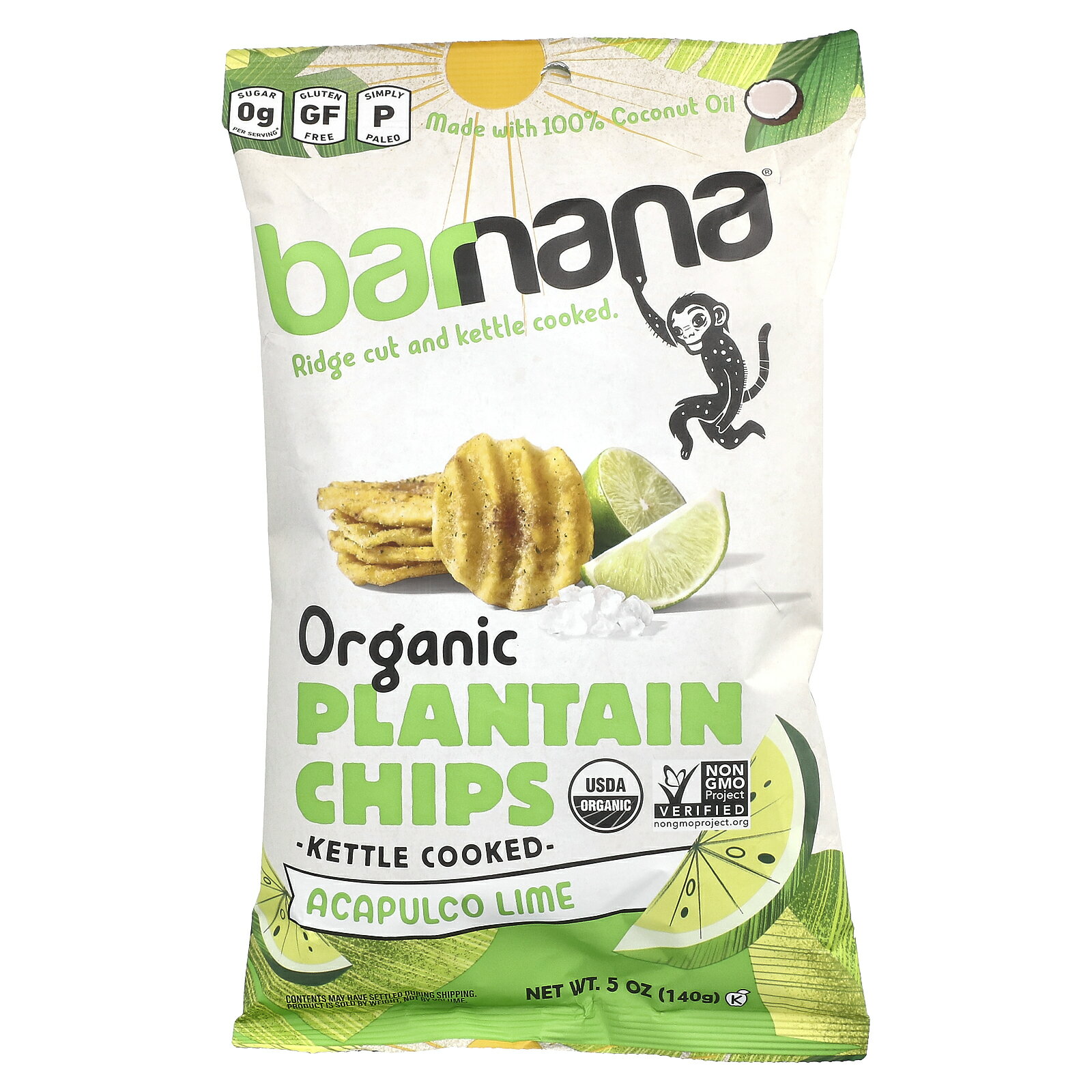 【P15倍★5/9 20:00~5/16 01:59】Barnana オーガニック プランテン チップス 【 iHerb アイハーブ 公式 】 バーナナ 砂糖無添加 アカプルコライム 140g