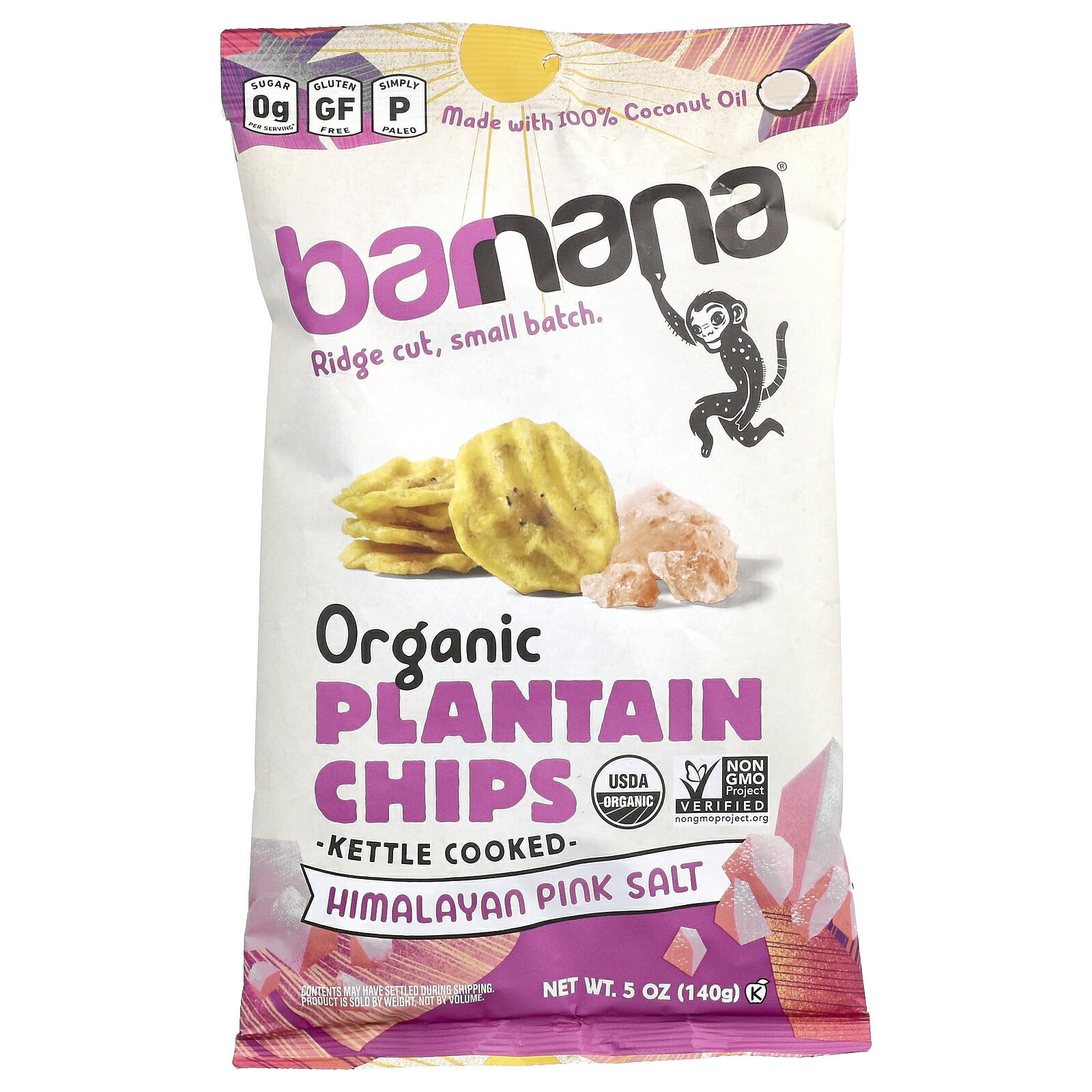 【P15倍★5/9 20:00~5/16 01:59】Barnana オーガニック プランテン チップス 【 iHerb アイハーブ 公式 】 バーナナ 砂糖無添加 ヒマラヤピンクソルト 140g