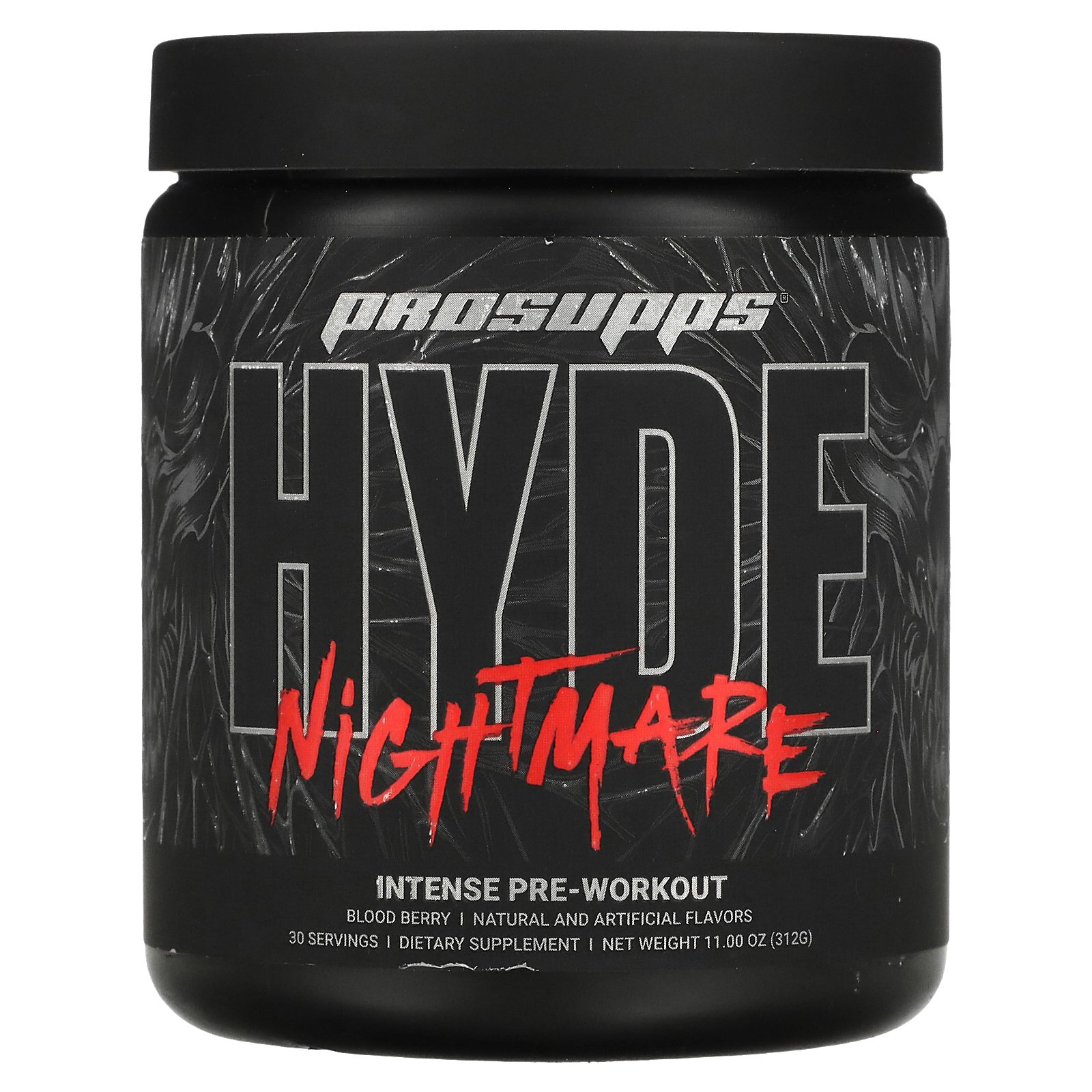 ProSupps ハイド ナイトメア 【 iHerb アイハーブ 公式 】 プロサップス Hyde プレワークアウト アミノ酸 シトルリン ベータアラニン カフェイン サプリメント サプリ パウダー 粉末 ブラッドベリー味 312g