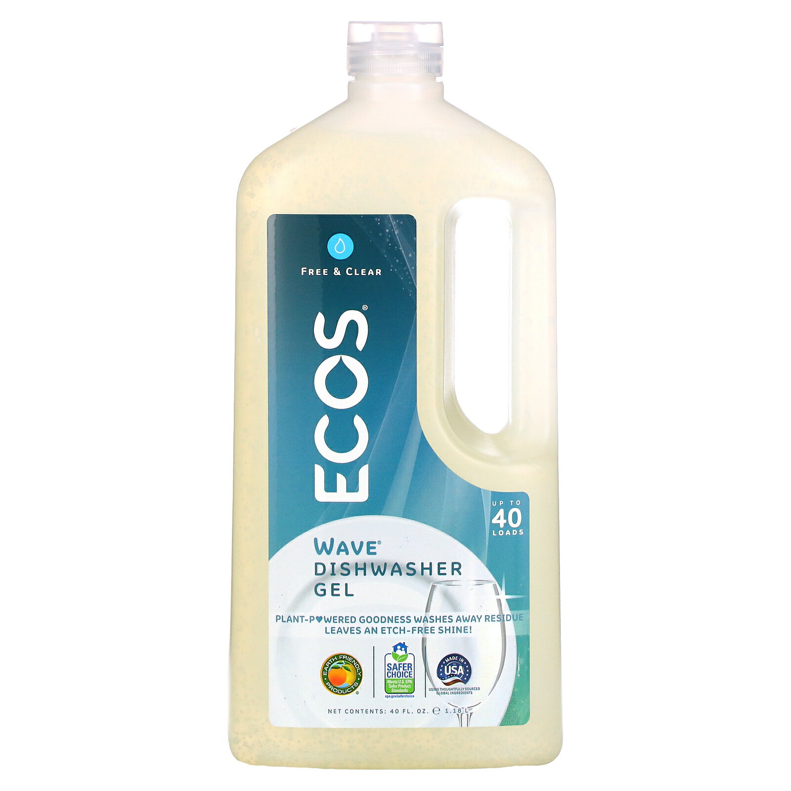 ECOS 食洗機用洗剤  Earth Friendly Products アースフレンドリープロダクツ ジェル フリークリア 1.18L