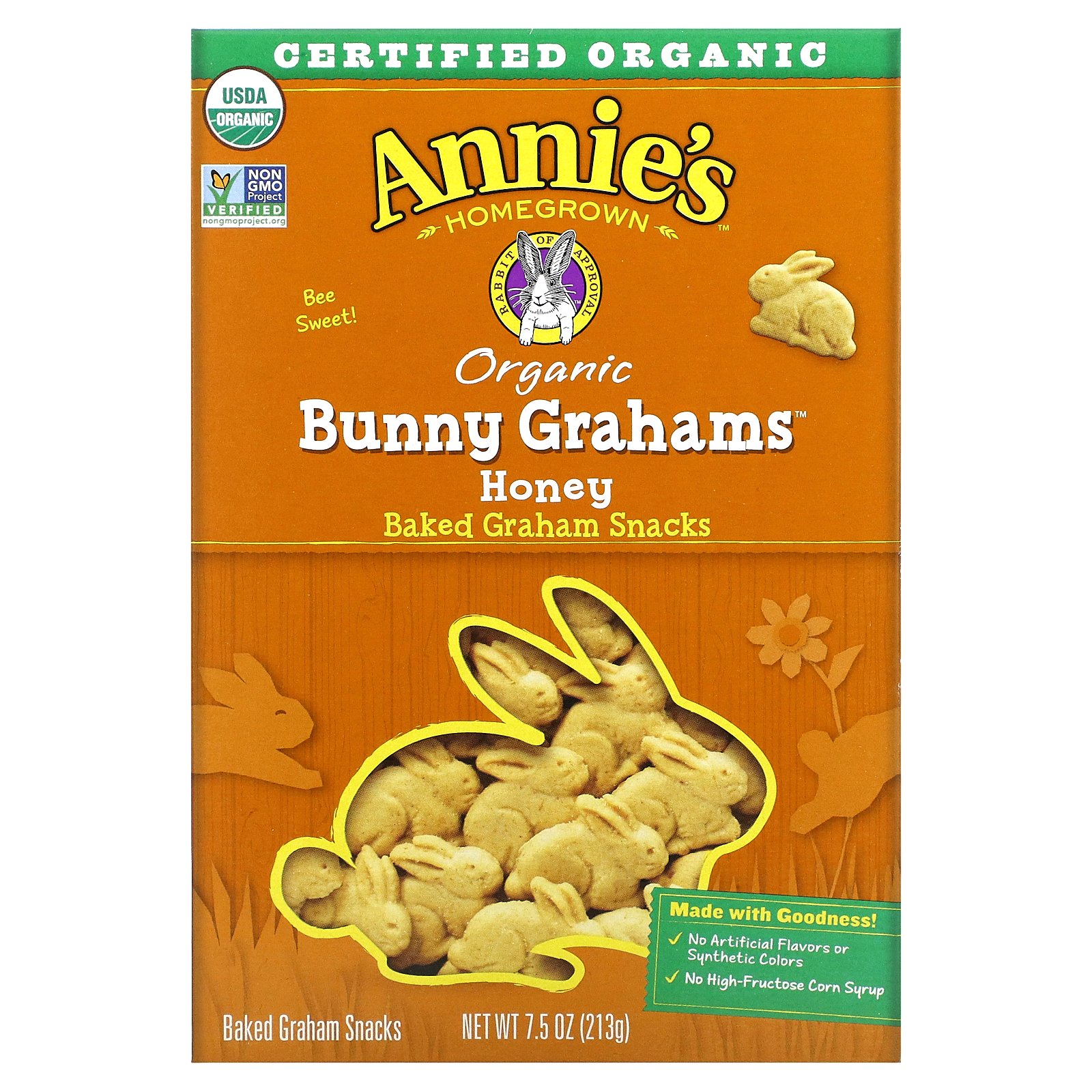 Annie's Homegrown バーニー グラハム スナック  アニーズホームグロウン 有機 オーガニック クッキー ハチミツ 213g