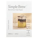 Rishi Tea ティーポット 【 iHerb アイハーブ 公式 】 リシティー Simple Brew 耐熱ガラス 茶器 ステンレスストレーナー 蓋付き 4...