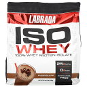 Labrada Nutrition ISO ホエイ 【 iHerb アイハーブ 公式 】 ラブラダニュートリション 100% ホエイプロテイン アイソレート プロテインパウダー プロテイン タンパク質 パウダー 粉末 チョコレート味 2,268g