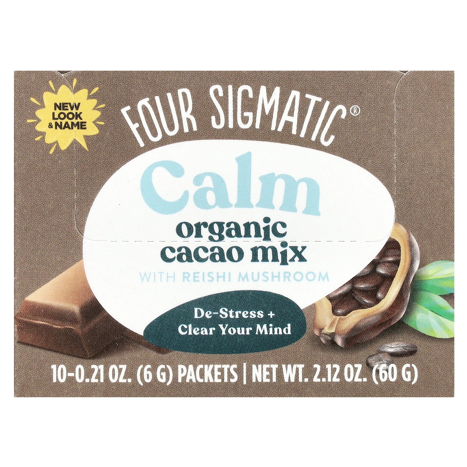 【マラソン期間限定MAX P20倍】Four Sigmatic オーガニック カカオミックス 【 iHerb アイハーブ 公式 】 フォーシグマティック カーム ホットチョコレート 霊芝 ブレンド 10袋