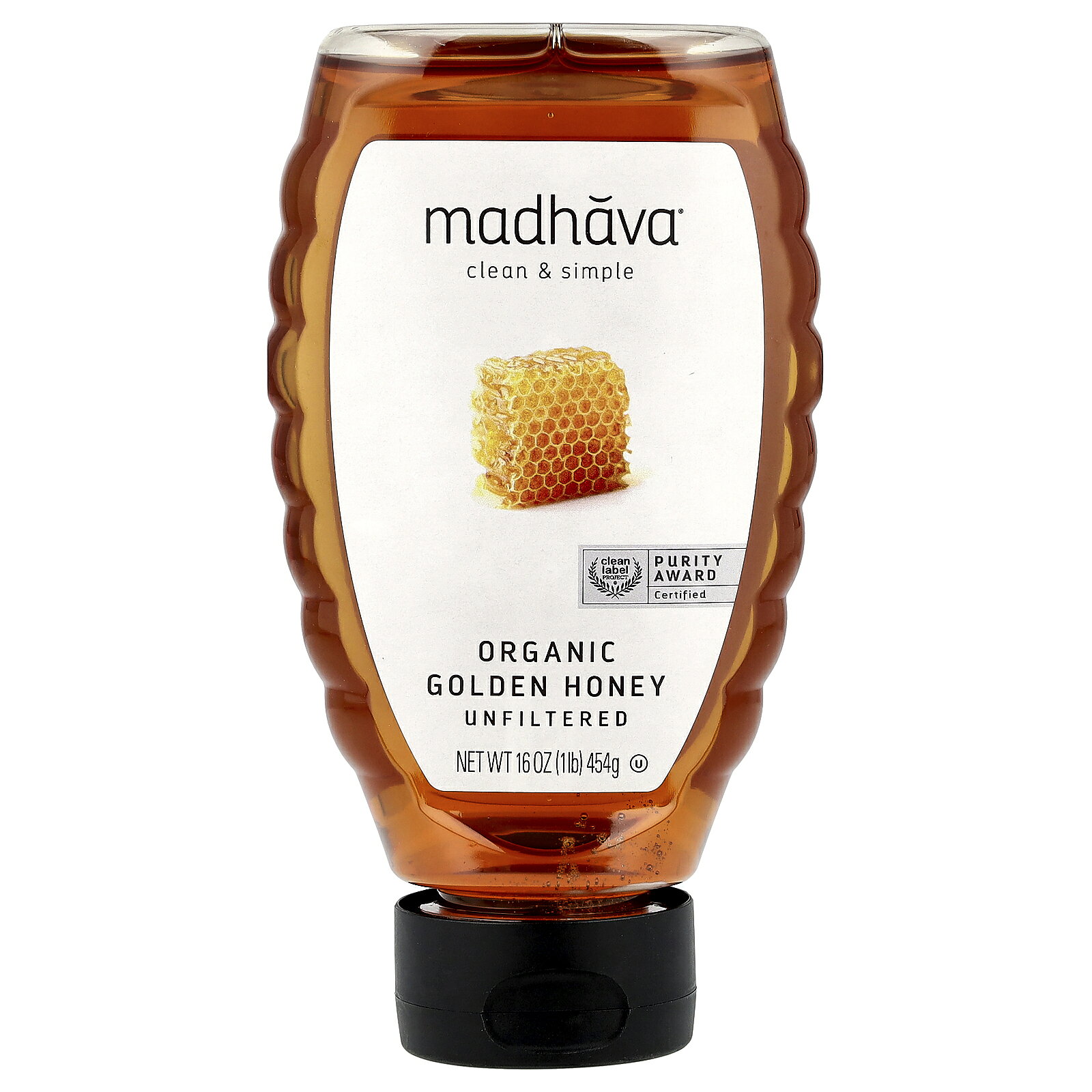 【15%OFFクーポン★8/4 20:00~8/11 01:59】Madhava Natural Sweeteners オーガニック ゴールデンハニー 【 iHerb アイハーブ 公式 】 マダバナチュラルスイートナー 有機 無ろ過 はちみつ ハチミツ ハニー 蜂蜜 甘味料 454g iherb-official-10000923 iHerb サンプル画像2