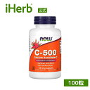 NOW Foods C-500 アスコルビン酸カルシウム-C 【 iHerb アイハーブ 公式 】 ナウフーズ 緩衝型 ビタミンC アスコルビン酸 カルシウム ビタミン ビタミン類 ビタミンサプリ サプリメント サプリ カプセル 100粒