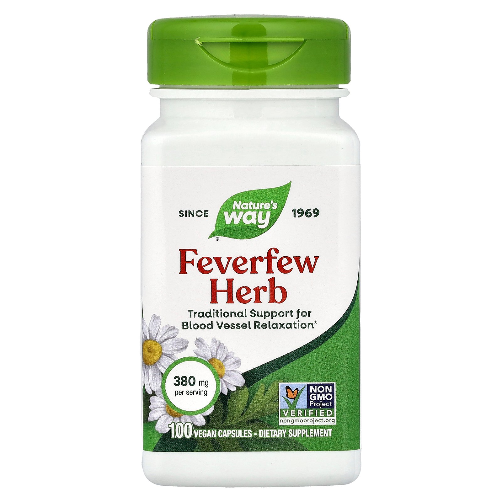 Nature's Way フィーバーフュー ハーブ 【 iHerb アイハーブ 公式 】 ネイチャーズウェイ ナツシロギク サプリメント サプリ ヴィーガンカプセル 380mg 100粒 iherb-official-10001748 iHerb サンプル画像2