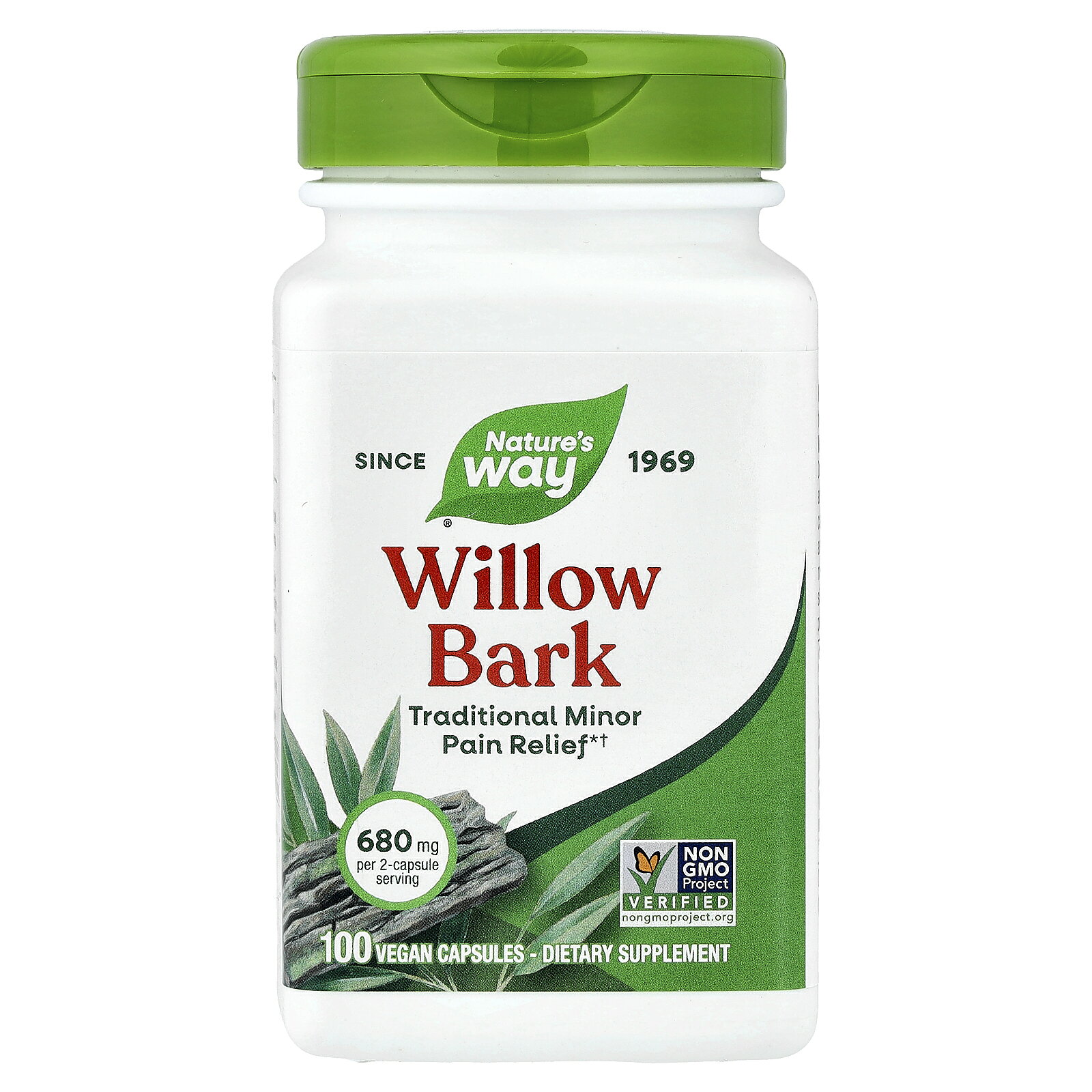 【7,000円以上購入で20%OFFクーポン★9/19 20:00~9/24 01:59】Nature's Way ウィロー バーク 【 iHerb アイハーブ 公式 】 ネイチャーズウェイ ヤナギ樹皮 ヤナギ 柳 樹皮 サプリメント サプリ ハーブ ヴィーガンカプセル 800mg 100粒 iherb-official-10001834 iHerb サンプル画像2