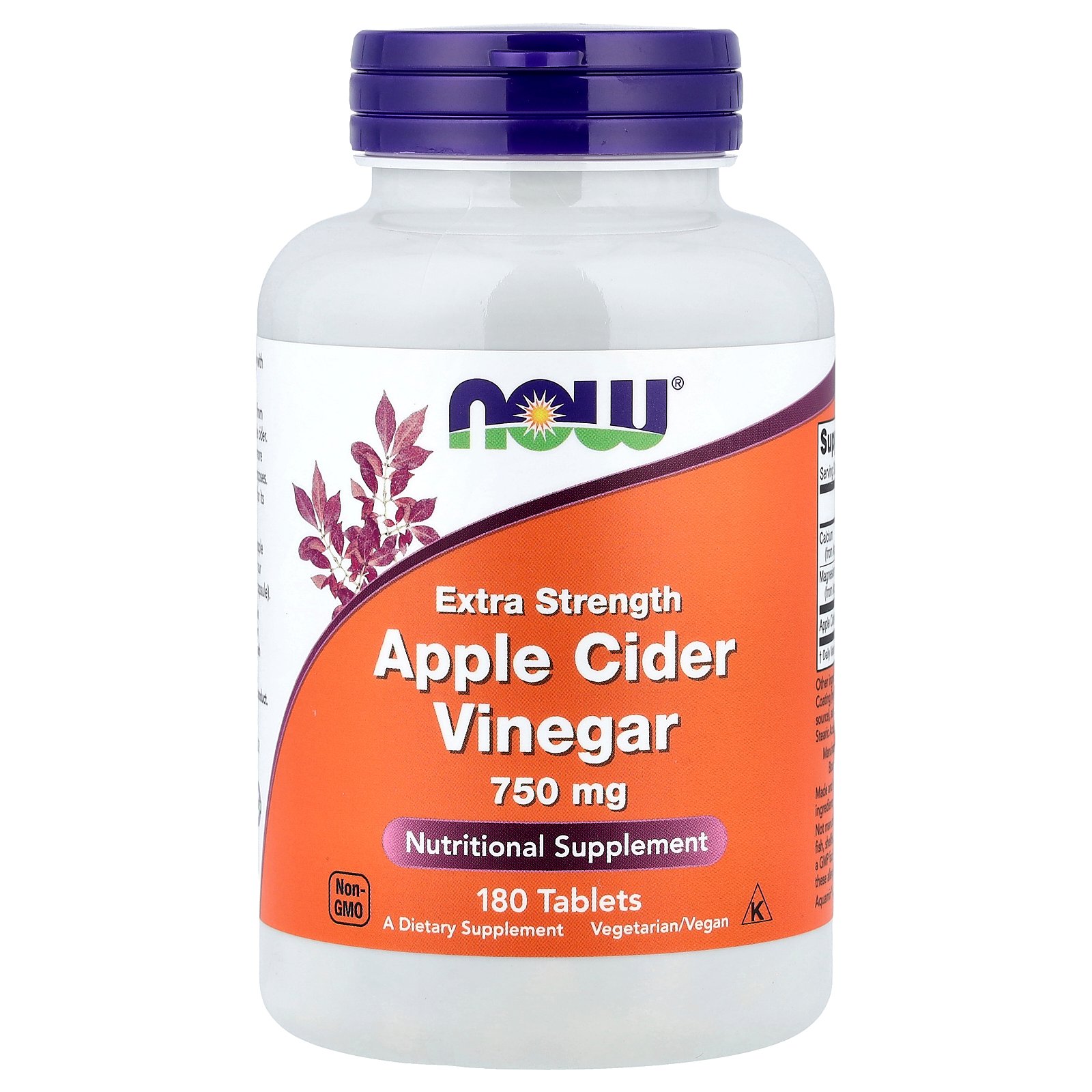 【iHerb30周年特別20%OFFクーポン】NOW Foods アップルサイダービネガー エクストラストレングス 【 iHerb アイハーブ 公式 】 ナウフーズ リンゴ酢 カルシウム マグネシウム サプリメント サプリ タブレット 750mg 180粒 iherb-official-10001171 iHerb サンプル画像2