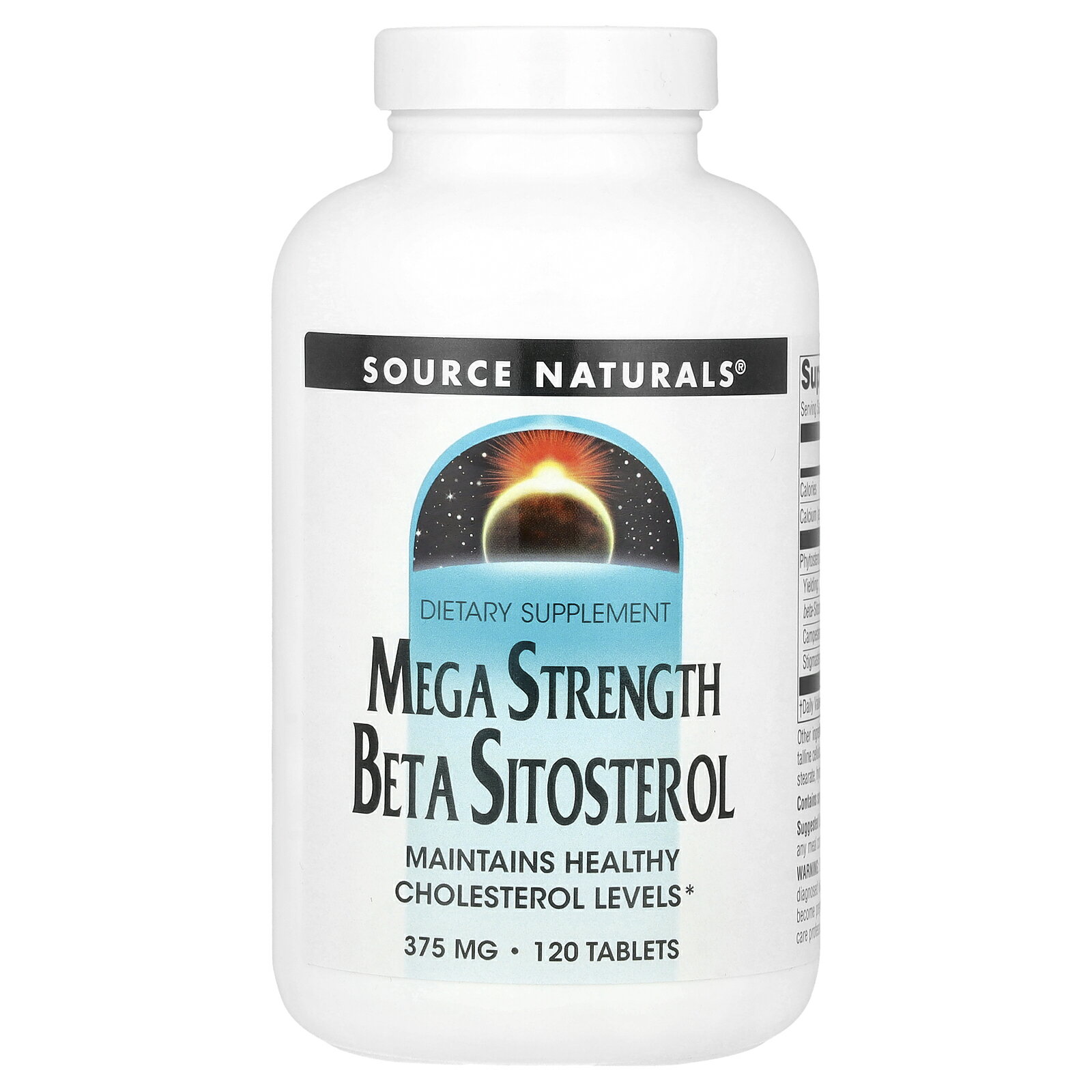 Source Naturals メガストレングス β-シトステロール  ソースナチュラルズ ベータシトステロール フィトステロール サプリ サプリメント タブレット 375mg 120粒