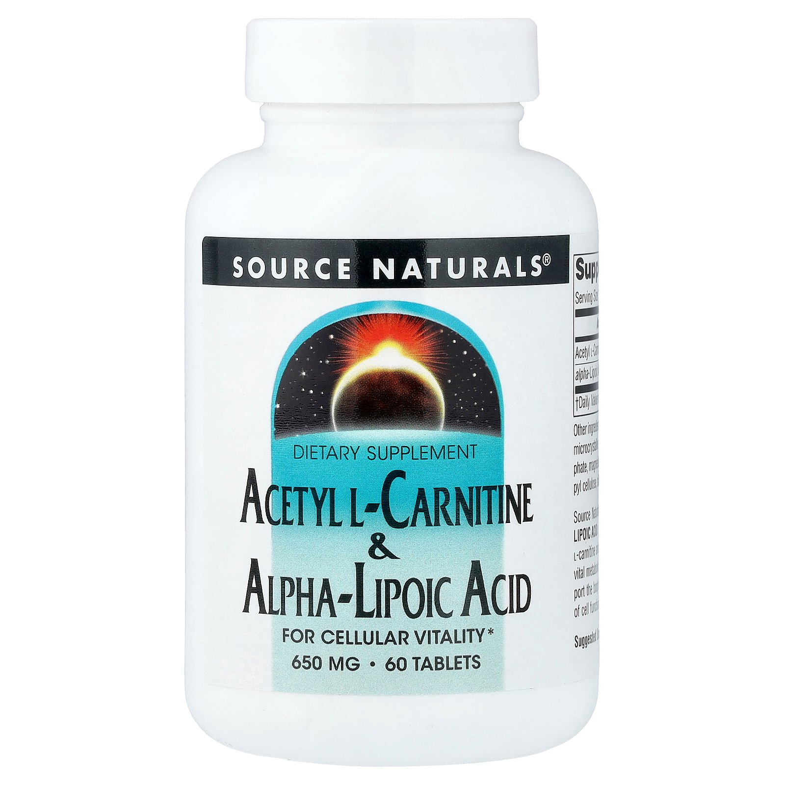 Source Naturals アセチル L-カルニチン & α-リポ酸 【 iHerb アイハーブ 公式 】 ソースナチュラルズ カルニチン アミノ酸 アルファリポ酸 サプリ サプリメント タブレット 650mg 60粒 iherb-official-10001606 iHerb サンプル画像2