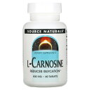 製品仕様 商品名 Source Naturals L-カルノシン 【 iHerb アイハーブ 公式 】 ソースナチュラルズ カルノシン アミノ酸 サプリ サプリメント タブレット 500mg 60粒 商品説明 - 名称 L-カルノシン含有食品 原材料 カルシウム、L-カルノシン、第二リン酸カルシウム、微結晶性セルロース、ステアリン酸、ヒドロキシプロピルセルロース、シリカ、変性セルロースガム本製品は、酵母、乳製品、卵、グルテン、トウモロコシ、大豆、小麦を使用していません。また、砂糖、デンプン、塩、保存料、合成着色料、香料も使用していません。 内容量 60粒 賞味期限 パッケージに記載 保存方法 高温多湿を避けて保存してください。 商品区分 健康食品（海外製） 生産国 アメリカ 製造者 Threshold EnterprisePo Box 775191, Chicago, 60677-5191 USA 輸入者 本商品は個人輸入商品のため、購入者の方が輸入者となります。 広告文責 iHerb19516163600