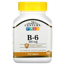 【マラソン期間限定MAX P20倍】21st Century B-6 【 iHerb アイハーブ 公式 】 21st センチュリー ビタミンB6 ビタミン B6 ビタミン類 ビタミンB サプリメント サプリ タブレット 100mg 110粒 2