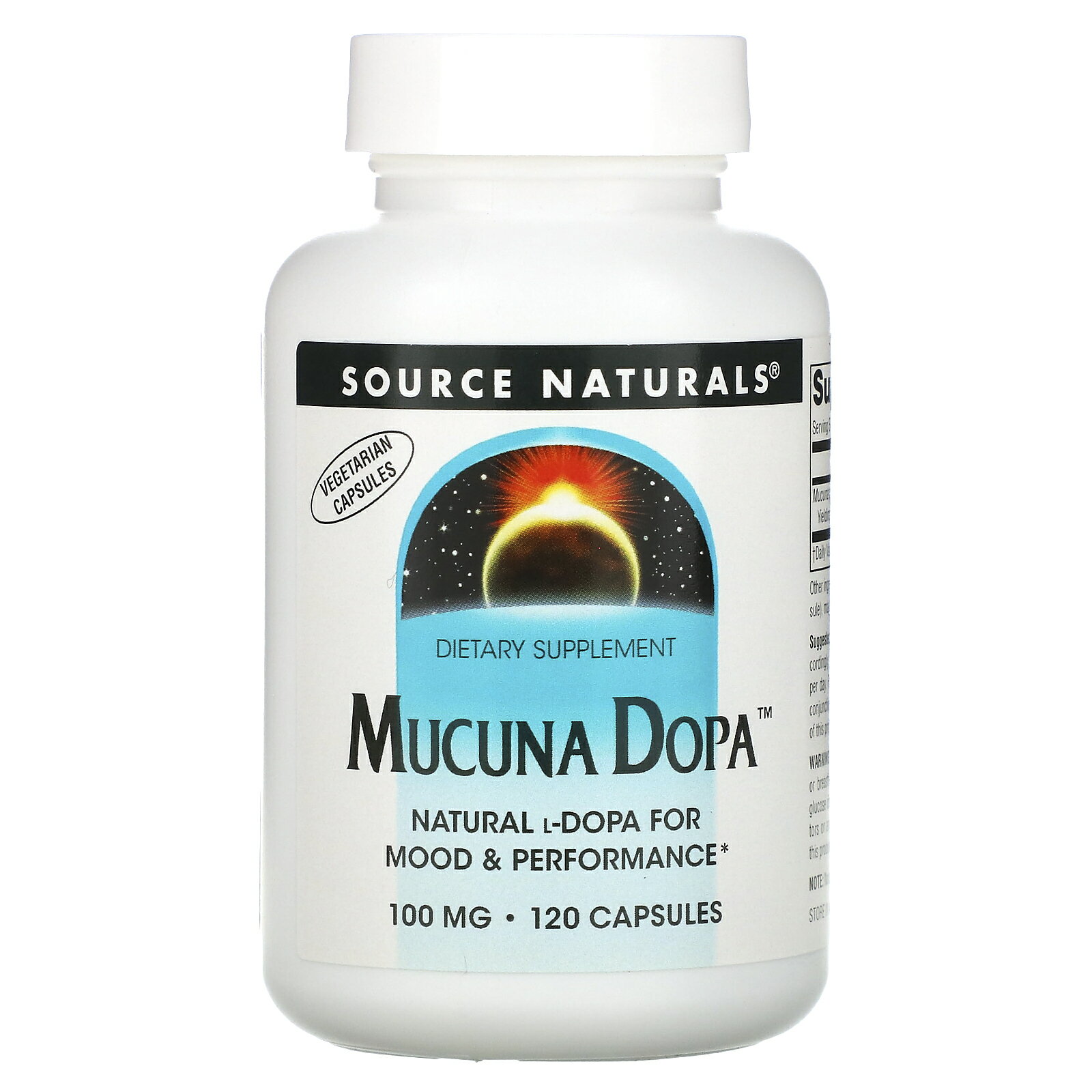 Source Naturals ムクナ ドーパ  ソースナチュラルズ ドーパムクナ サプリ サプリメント カプセル 100mg 120粒