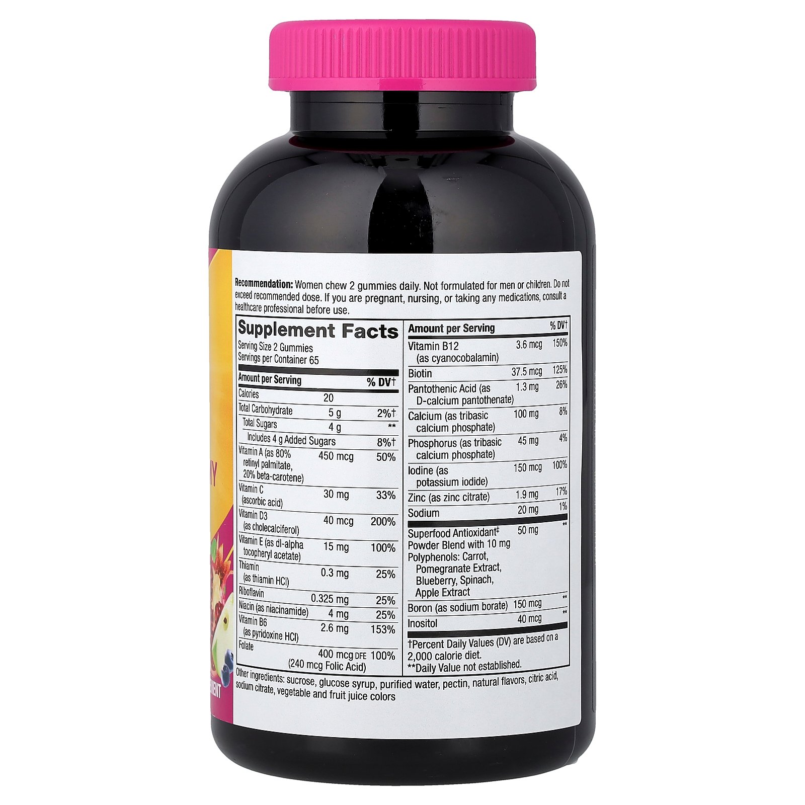 Nature's Way アライブ！ マルチビタミン グミ 女性向け 【 iHerb アイハーブ 公式 】 ネイチャーズウェイ Alive! ウィメンズ ビタミン A B C D E ミネラル 野菜 果物 サプリメント サプリ ミックスベリー 130粒 iherb-official-10011310 iHerb サンプル画像2