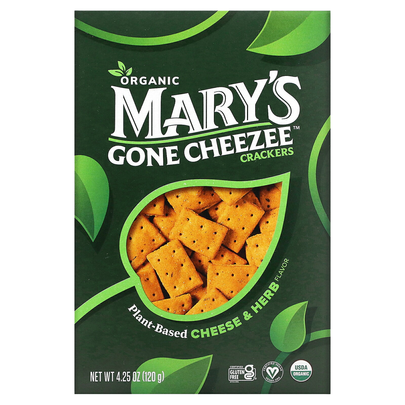 【P15倍★5/9 20:00~5/16 01:59】Mary 039 s Gone Crackers チージー クラッカー 【 iHerb アイハーブ 公式 】 メアリーズゴーンクラッカーズ グルテンフリー オーガニック チーズ ハーブ 120g