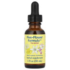 フラワーエッセンス ファイブ フラワー フォーミュラ アルコール不使用 【 iHerb アイハーブ 公式 】 FES Flower Essence Services プラム クレマチス ツリフネソウ ロックローズ オオアマナ ハーブ 液体 30ml