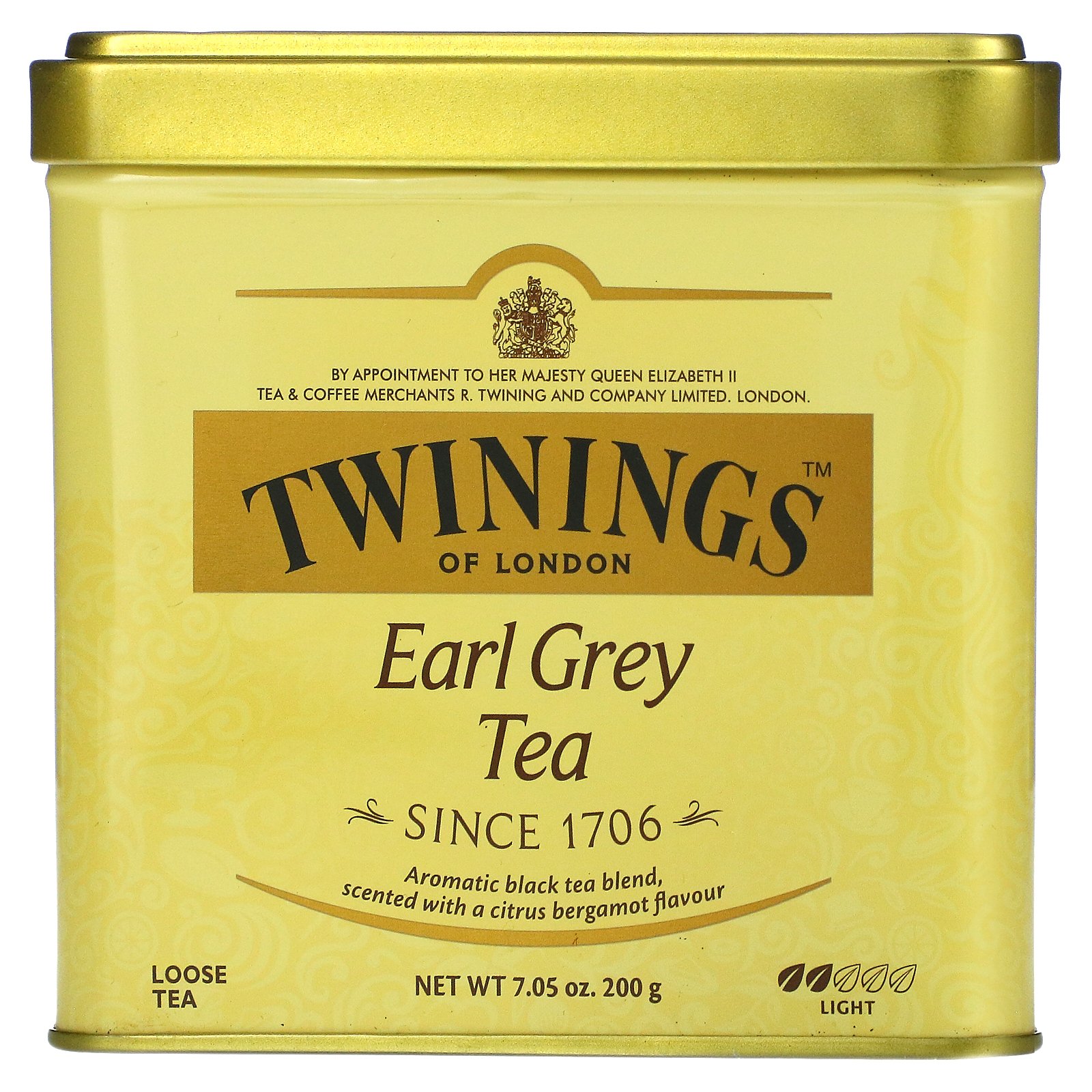 Twinings アールグレイティー  トワイニング ライト アールグレイ 紅茶 ベルガモット 茶葉 200g