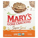 製品仕様 商品名 Mary's Gone Crackers スーパーシード クラッカー 【 iHerb アイハーブ 公式 】 メアリーズゴーンクラッカーズ グルテンフリー オーガニック エブリシング 155g 商品説明 - 名称 クラッカー 原材料 全粒玄米*、全粒キノア*、パンプキンシード*、サンフラワーシード*、ブラウンごまシード*、ブラウンフラックスシード*、ポピーシード*、みじん切りタマネギ*、ニンニク粉末*、海塩*オーガニック大豆を含む製品も加工する設備で製造されています。自社独自のオーガニック＆グルテンフリー設備で製造しています。クラッカーに含まれる飽和脂肪は、全粒ごま、フラックスシード、キノアにもともと含まれるものです。 内容量 155g 賞味期限 パッケージに記載 保存方法 高温多湿を避けて保管してください。 商品区分 食品（海外製） 生産国 アメリカ 製造者 Mary's Gone Crackers Inc9840 N. Virginia St, Reno, 89506 USA 輸入者 本商品は個人輸入商品のため、購入者の方が輸入者となります。 広告文責 iHerb19516163600