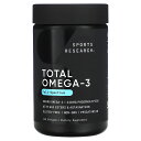 Sports Research トータル オメガ3 【 iHerb アイハーブ 公式 】 スポーツリサーチ オメガ3脂肪酸 フィッシュオイル サーモンオイル ク...
