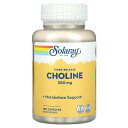 Solaray コリン 【 iHerb アイハーブ 公式 】 ソラレー 重酒石酸コリン サプリメント サプリ カプセル 300mg 100粒