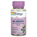 Solaray ビルベリー 【 iHerb アイハーブ 公式 】 ソラレー アントシアノシド 36% バイタル エキス ハーブ サプリメント サプリ ベジカプセ...