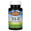 Carlson Tri-B 【 iHerb アイハーブ 公式 】 カールソン ビタミンB6 ビタミンB12 ビタミンB 葉酸 ビタミン ビタミン類 ビタミンサプ...
