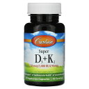【POINT10倍★4/14 20:00~4/20 23:59】Carlson スーパー D3 + K2 【 iHerb アイハーブ 公式 】 カールソン ビタ...