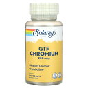 Solaray GTF クロム 【 iHerb アイハーブ 公式 】 ソラレー クロミウム ミネラル サプリメント サプリ ベジカプセル 200mcg 100粒